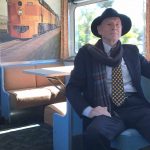 Man alone on train