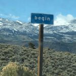 Sign saying 'Begin'