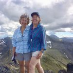 Two women hiking
