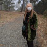 Maude in mask and fog