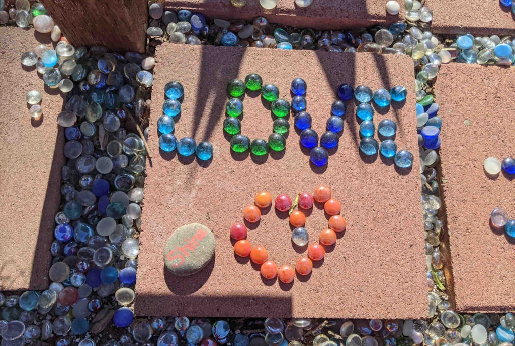 Sidewalk art: "love"