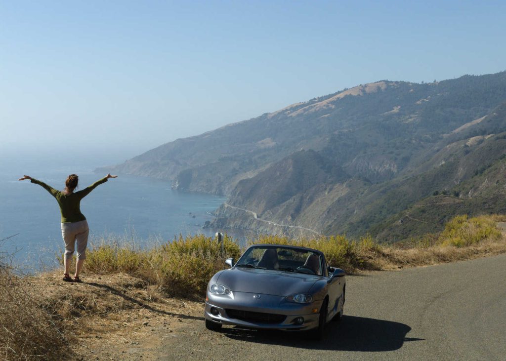 Maude dancing in Big Sur